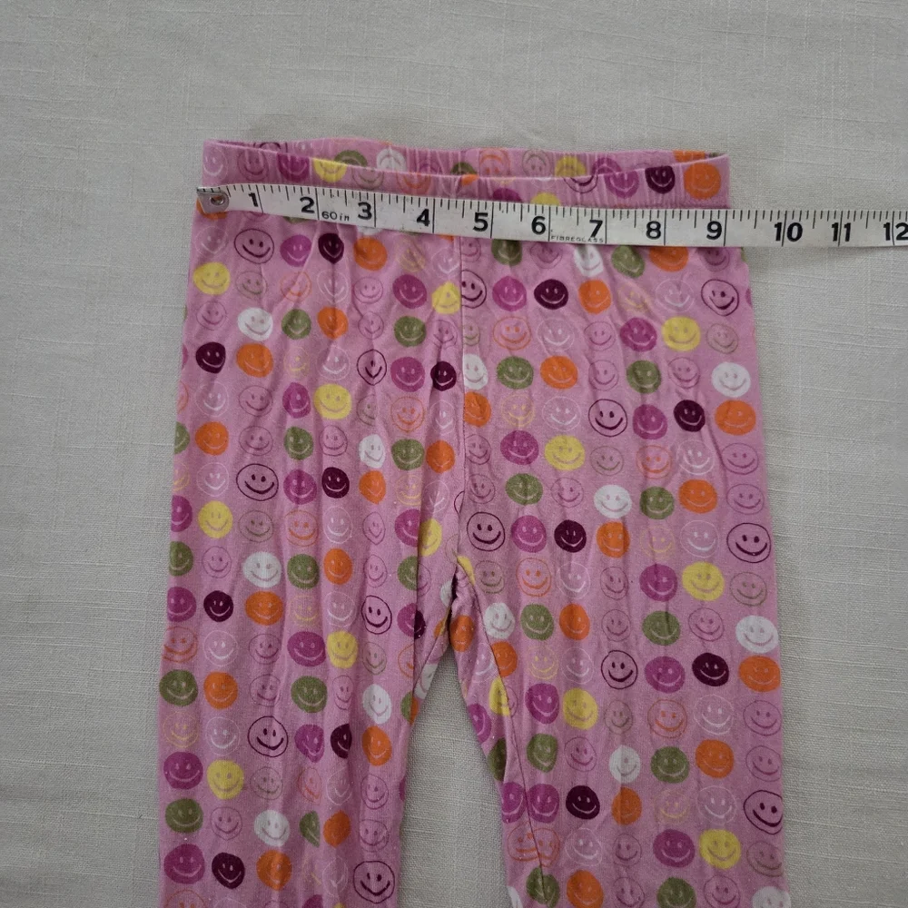 Pink Chicken Smiley Face Pink Pajama Pants Girls 6